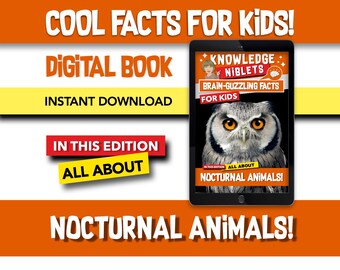 All About Nocturnal Animals! - Brain Guzzling Facts For Young Curious Minds, Educational, Fun, Easy-to-Remember Bite-Sized Facts For Kids!