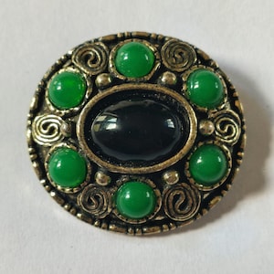 Vintage Miracle glass cabochon brooch EPJ1047