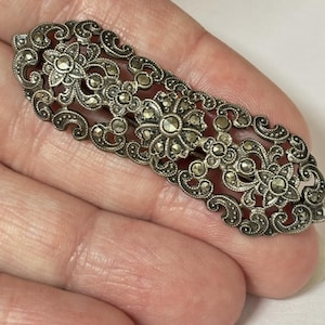 Vintage Silver And Marcasite Brooch EB19