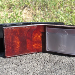 Mens Monogrammed Billfold Wallet - Custom - Gift for Him - Bi fold - Birthday Gift - Father&#39;s Day