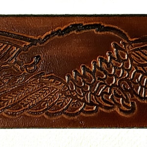 1 1/2&quot; Large Eagle Embossed Leather Belt