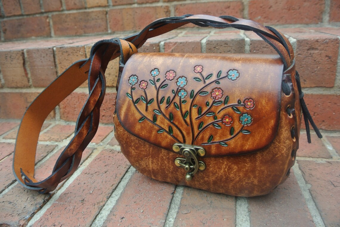 Gift for Her Womens Tooled Leather Purse Hand Tooled & Etsy