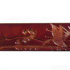 1 1/2&quot; Duck Hunting Embossed Leather Belt