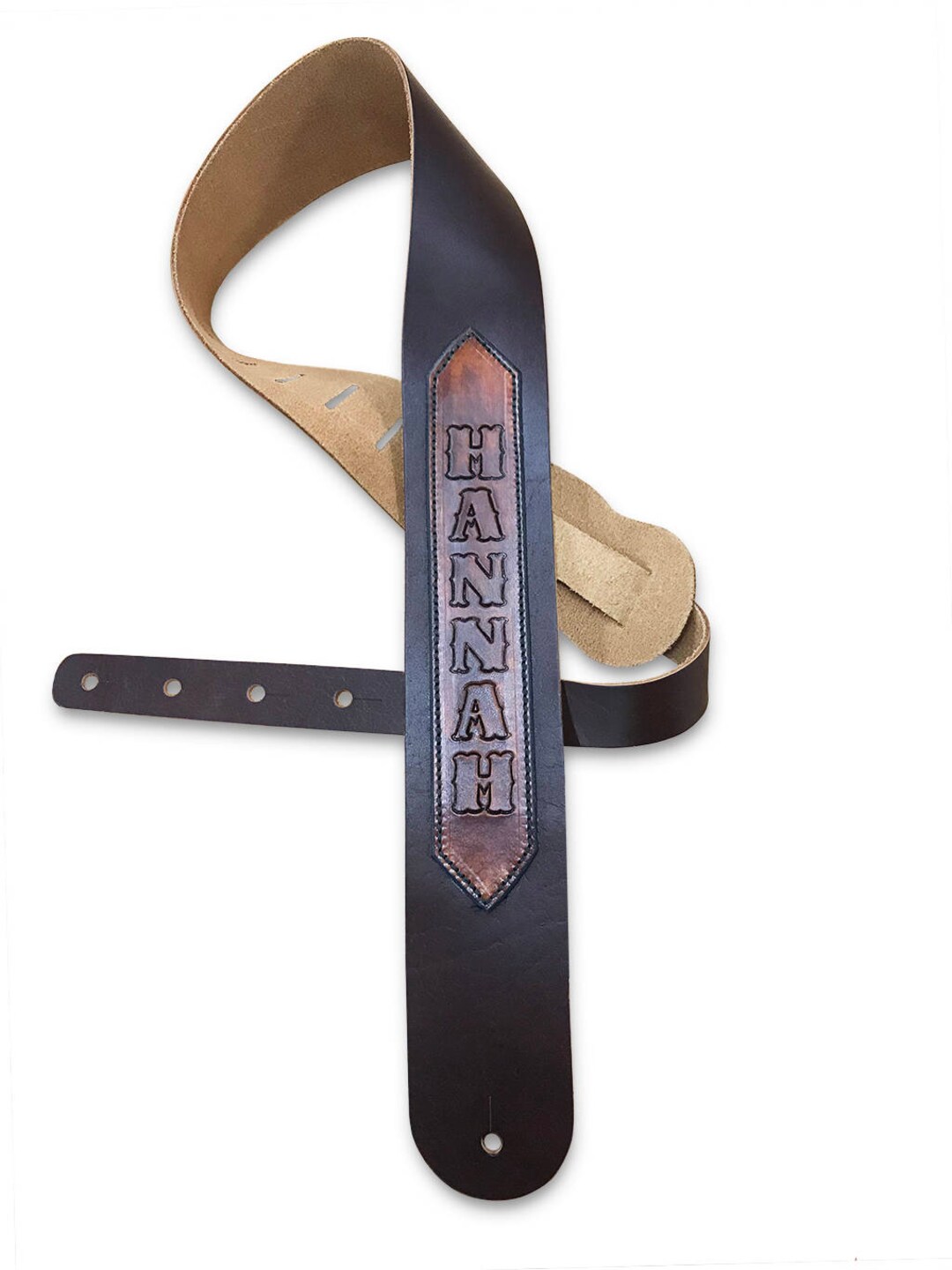 Custom Guitar Strap With Name Plate Etsy