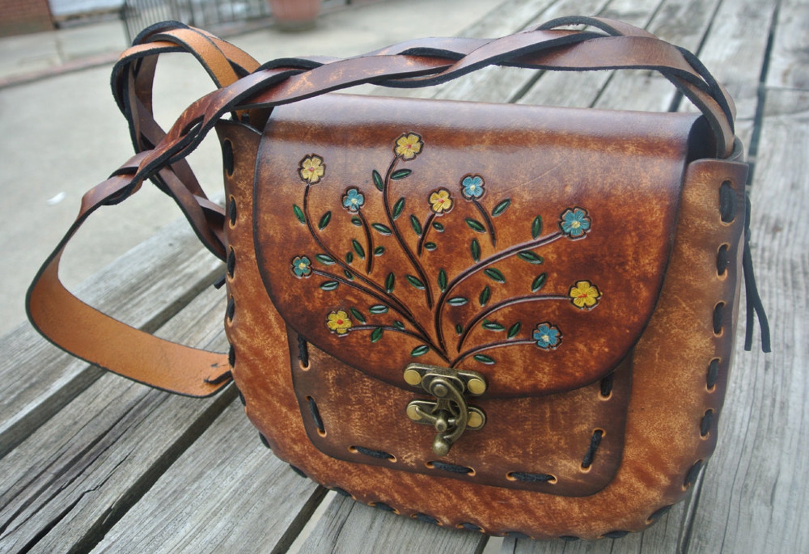 Gift for Her Womens Purse Tooled Leather Purse Hand - Etsy