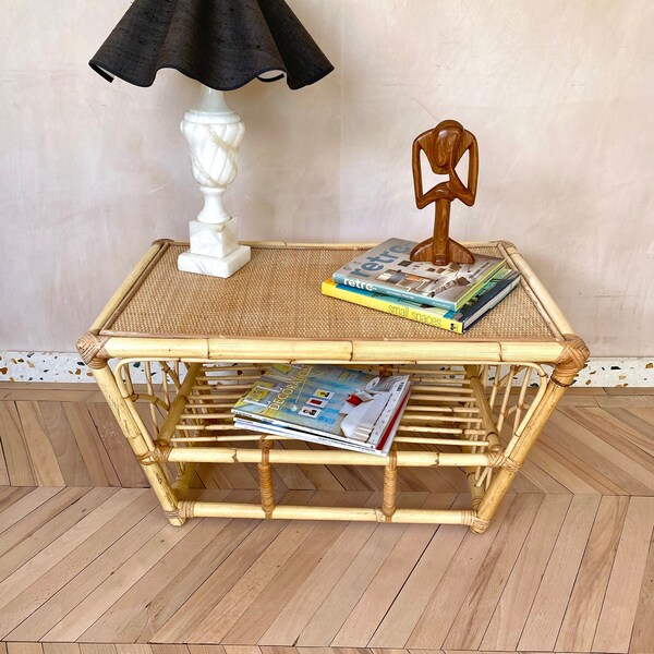 Cane Side Table Etsy UK