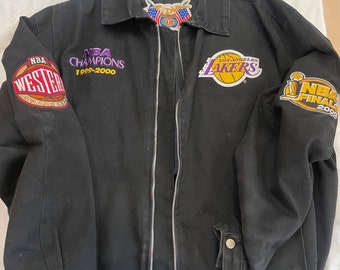 Jeff Hamilton 2000 NBA Champion Lakers Leather Jacket. Mens-Large