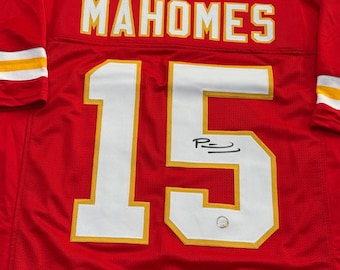 Patrick Mahomes signiertes Kansas City Chiefs Fußballtrikot