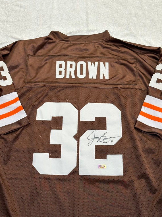 Jim brown signed jersey hotsell