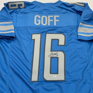 Jared Goff Signed Detroit Lions Football Jersey with COA