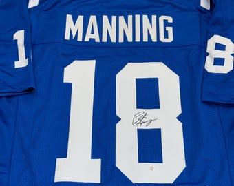 Peyton Manning Signed Indianapolis Colts Football Jersey with COA