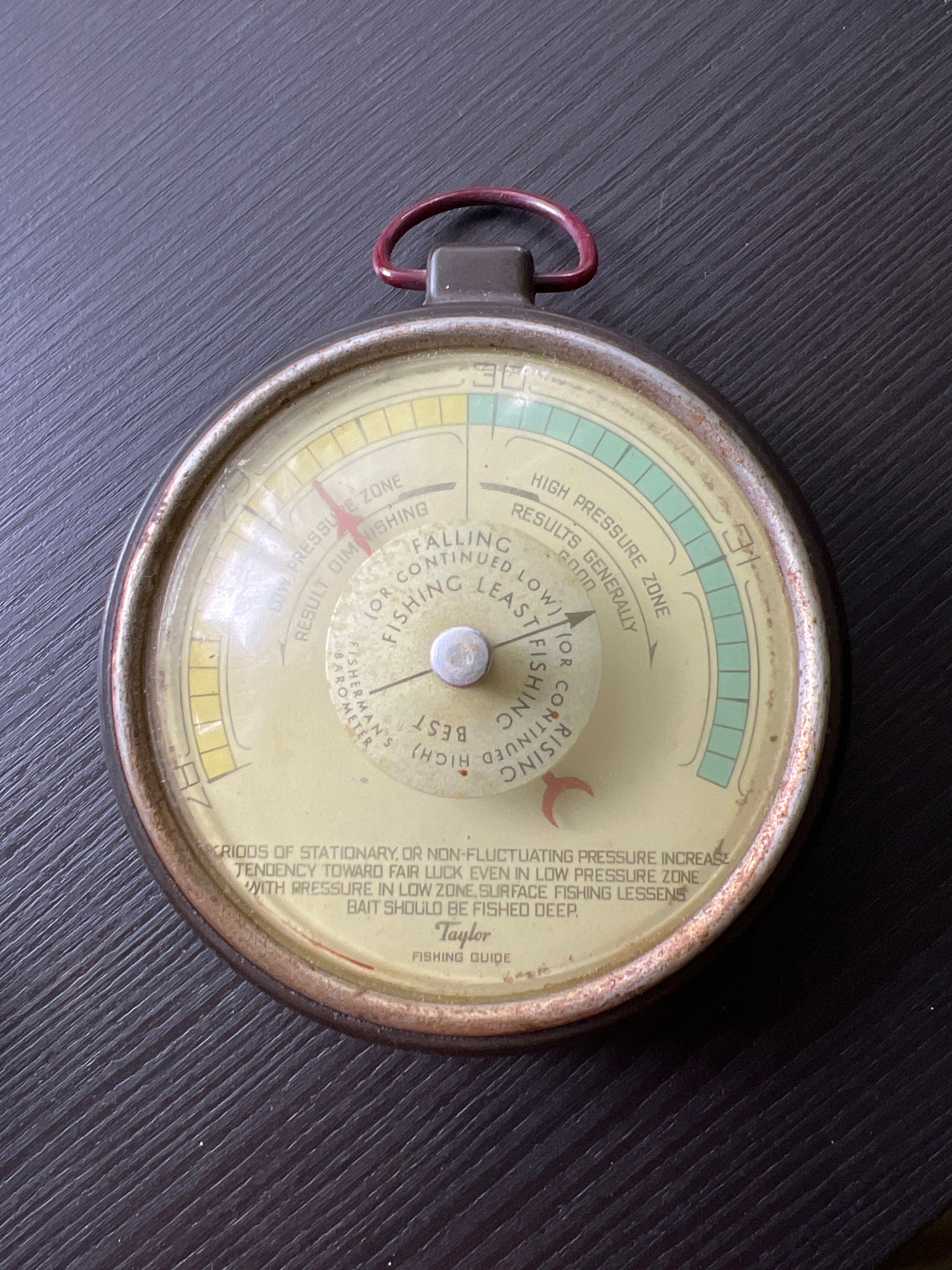Vintage Taylor Fishing Barometer C. 1939 