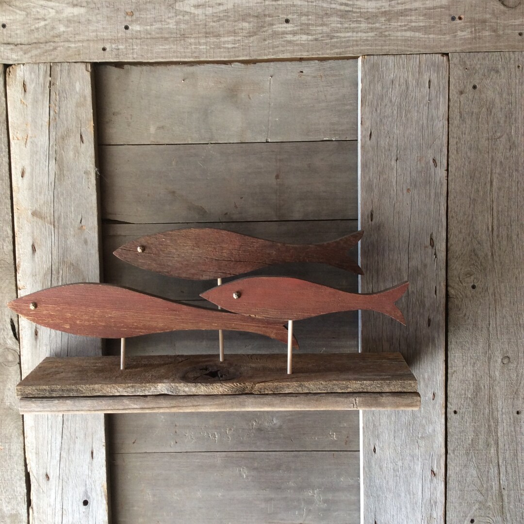 Weathered Red Boxcar Siding Fish. Rustic Tongue and Groove Etsy