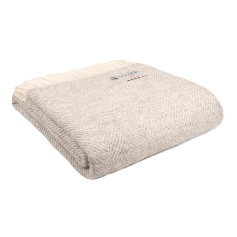Tweedmill Schurwoll-Decke, 140x240 Cm, Sechseckig, Blau – 100% Reine Wolle, Kuschelig & Dekorativ