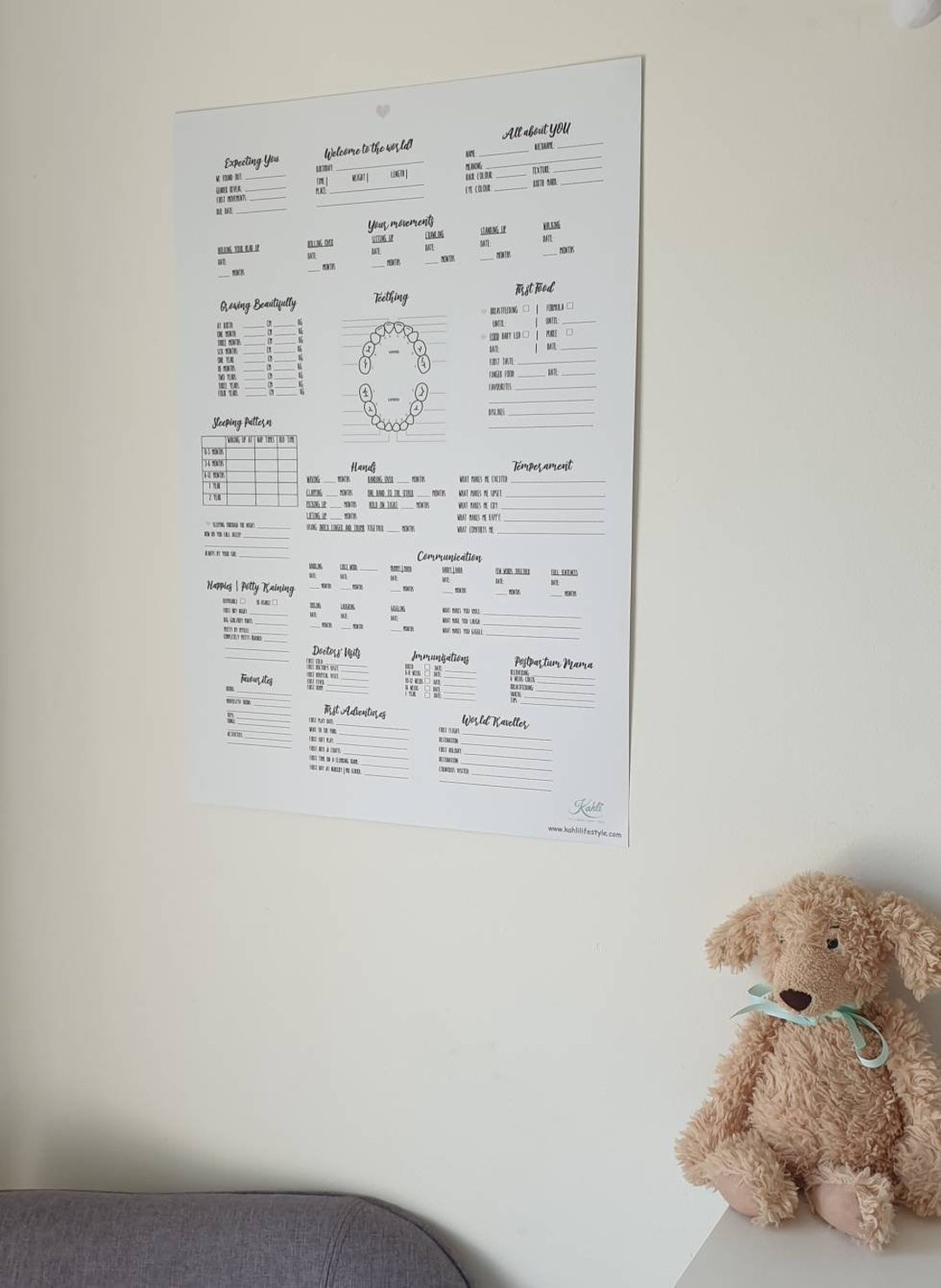 Baby Milestone Development Poster A2 First Year and Beyond - Etsy