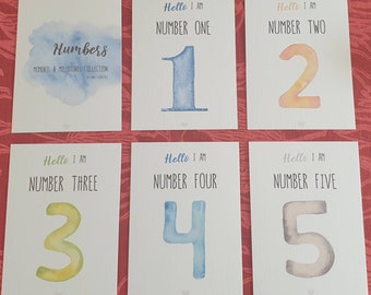 Numbers Learning developmental 1-10 Flashcards