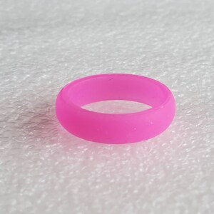 Pink Rose Silicone Wedding Ring Sizes 5, 6, 7, 8