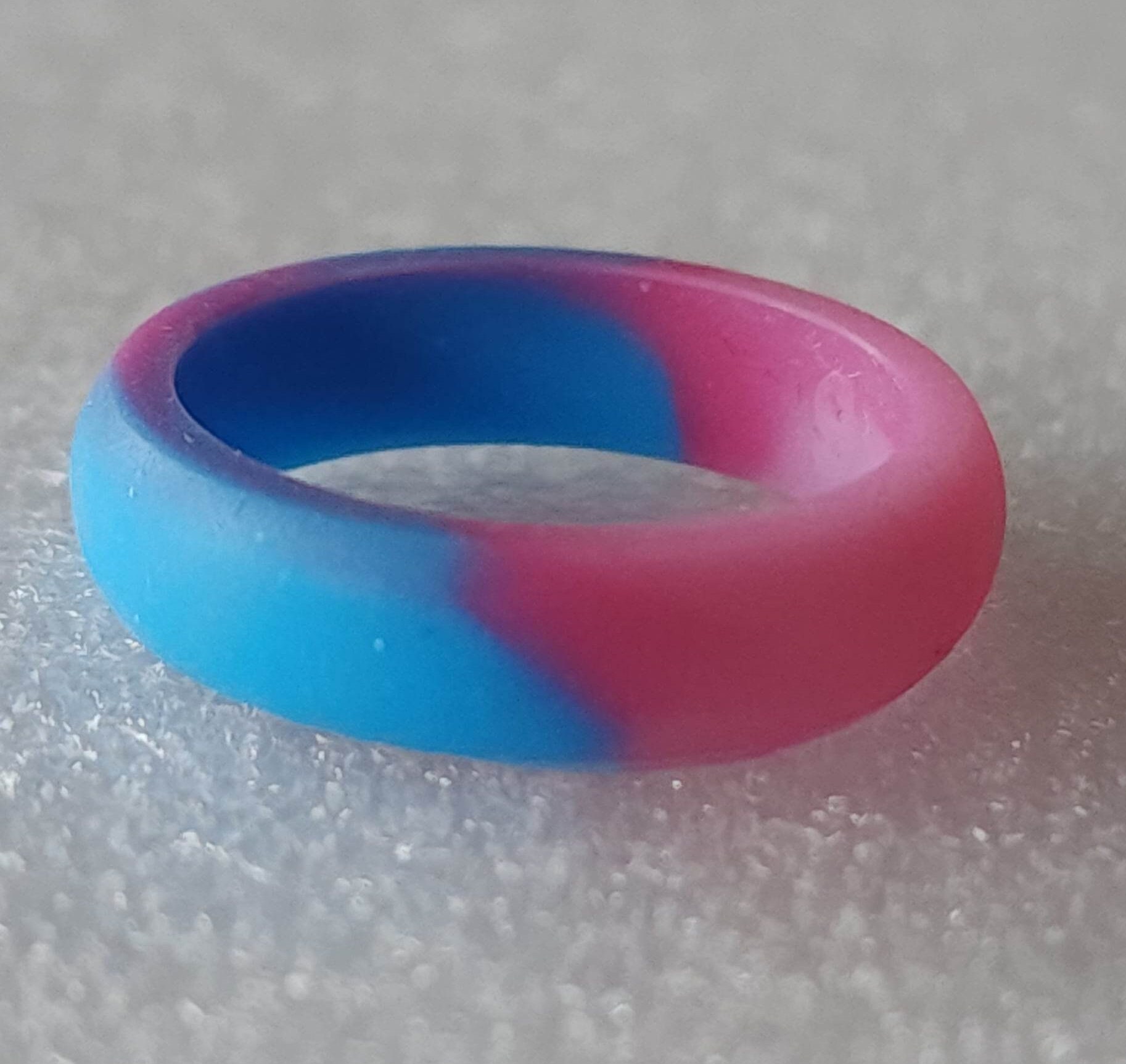 Light Pink Aqua Dark Pink Mixed Colors Silicone Wedding Ring Size 9 - Etsy
