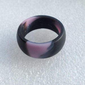 Black Light Pink Silicone Wedding Ring Size 12, 13