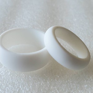 White Silicone Wedding Ring Sizes 5 - 10