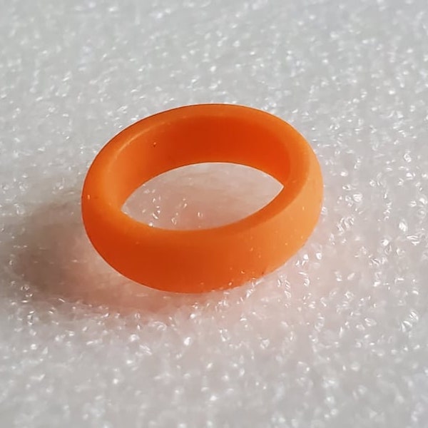 Dark Orange Silicone Wedding Ring Sizes 5, 6, 7, 8