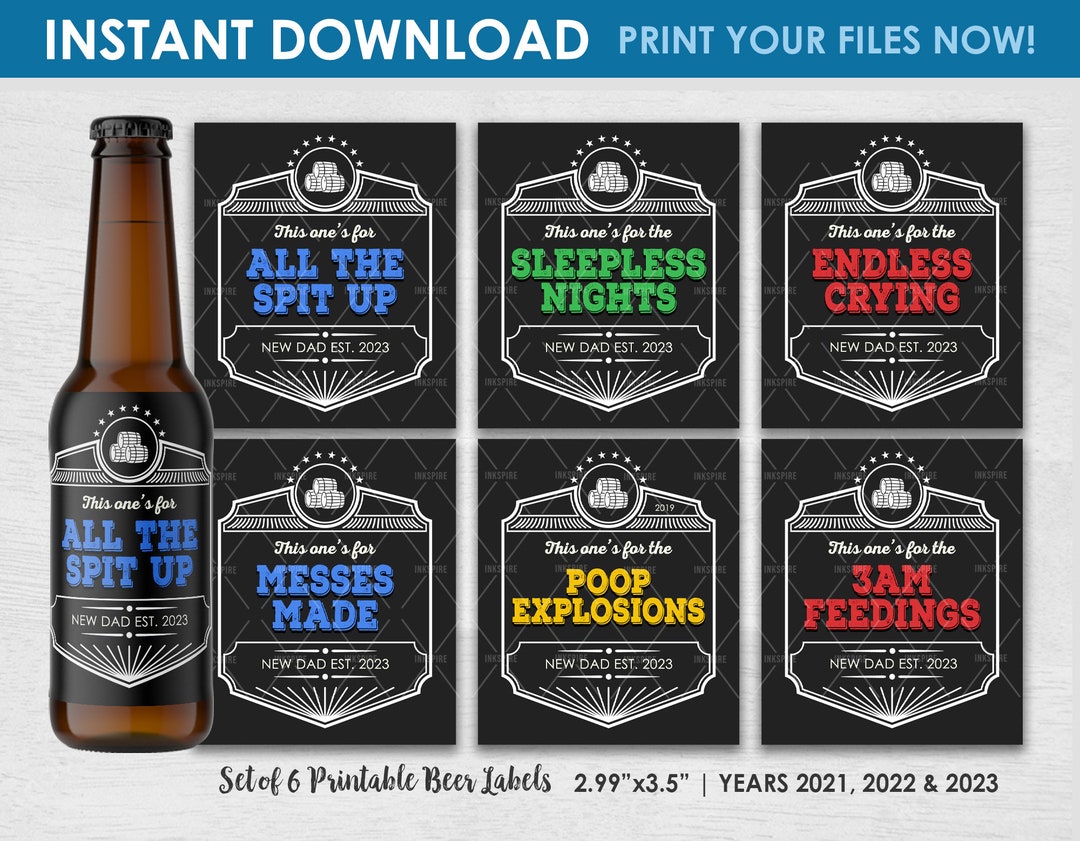 Labels for Beers Png Sixpack Beer Feliz Dia Template Printable