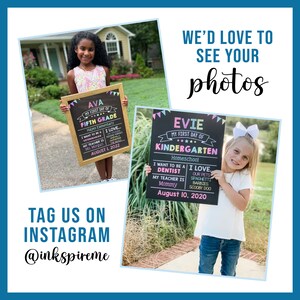 Editable First Day of School Poster - DIGITAL FILE - Printable Orange ...