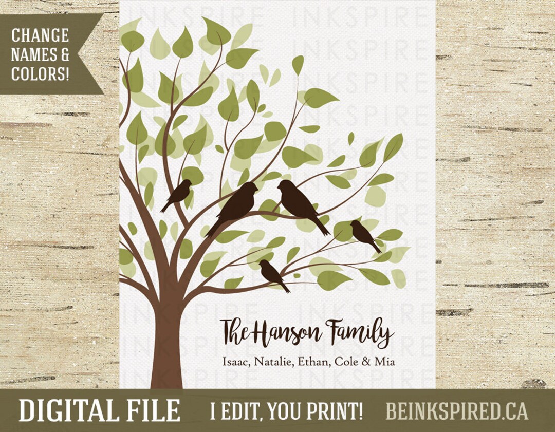 Personalized Family Tree Custom Family Tree Family Tree - Etsy