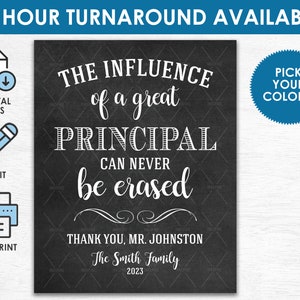 Principal Gift - Printable DIGITAL FILE - Personalized Print for School Assistant Vice Principal - Teacher Appreciation - Change the Colors!