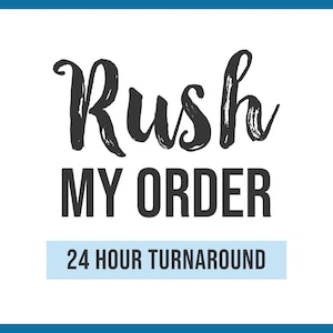 RUSH VOTRE COMMANDE, Délai d'exécution garanti de 24 heures, Add-on