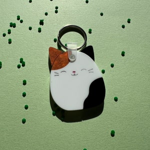 Cat Squishmallow Layered Acrylic Keychain