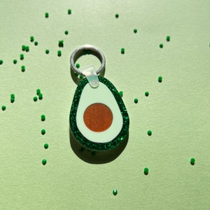 Avocado Layered Acrylic Keychain