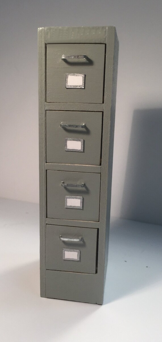 Filing miniature 4 drawer dollhouse furniture 1 Etsy