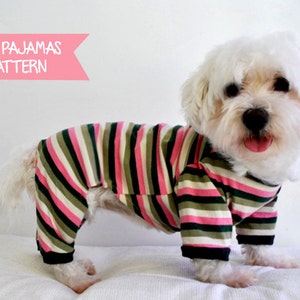 Dog Pajamas Pattern Size L, Sewing Pattern, Dog Clothing Pattern, Large Dog Pajamas, Dog Pajamas