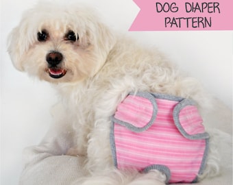 Dog Diaper Pattern Size M, Sewing Pattern, Dog Clothing Pattern