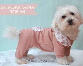 Dog Pajamas Pattern size L "Peter Pan", Dog Clothes, Dog Clothes Pattern, Dog pajamas Large, Sewing Pattern