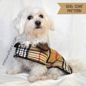 Dog Coat Pattern size XXL, Sewing Pattern, Dog Clothes Pattern, Dog coat, Dog Raincoat