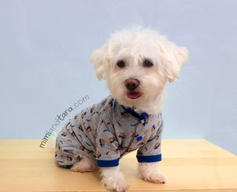 Dog Pajamas Pattern size XS button up, Sewing Pattern, Dog Clothes Pattern image 5
