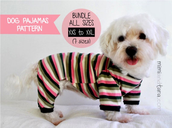 Dog Pajamas Pattern Bundle All Sizes 