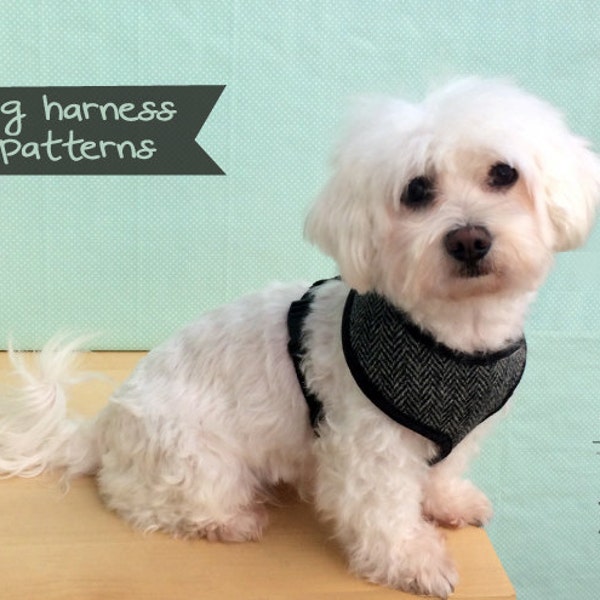 Dog Harness Pattern Size M, Vest Harness, Dog Vest, Sewing Pattern, Dog Clothes patterns, Dog harness