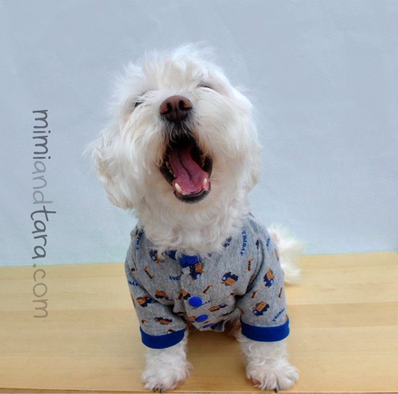 Dog Pajamas Pattern size M button up, Sewing pattern, Dog clothing pattern image 4