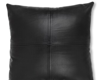 Leather pillow | Etsy Genuine leather pillow | Etsy