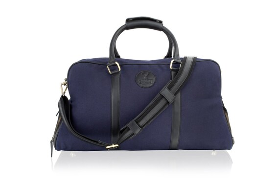 leather holdall with shoe compartment