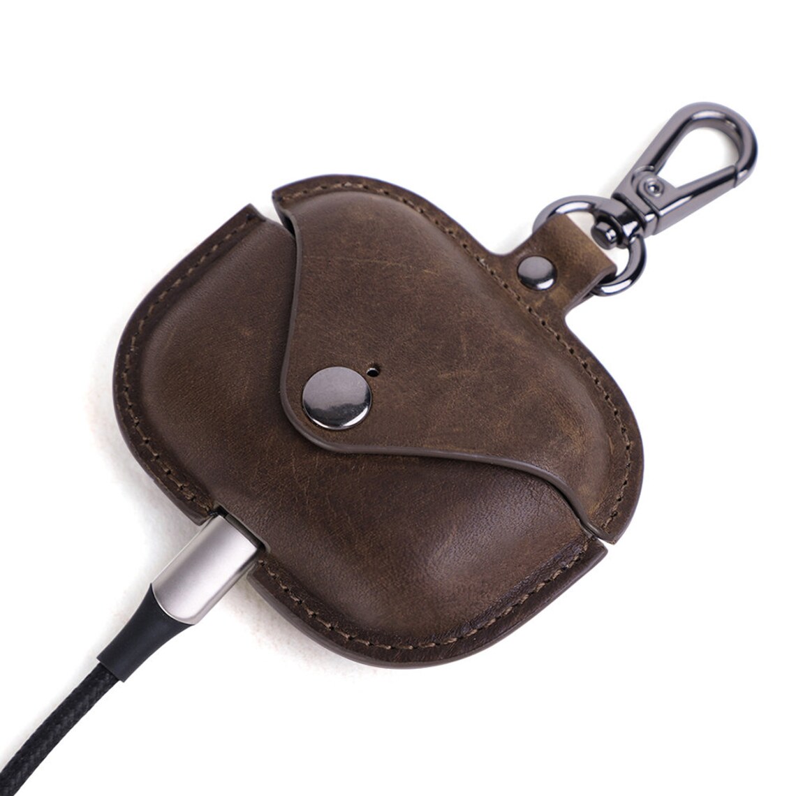 Unisex Leather Headphone Case Brown Etsy UK
