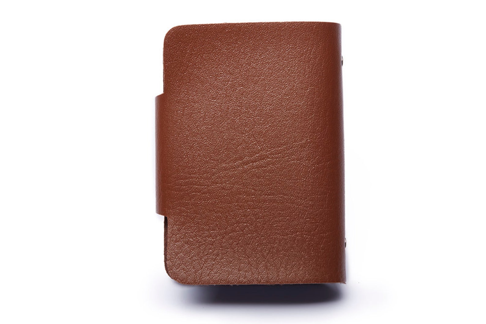 Hautton Leather Tan 24 Credit Card Wallet Pouch Stud Fasten Etsy