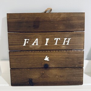 Faith Sign: Square 10” Wood Panel