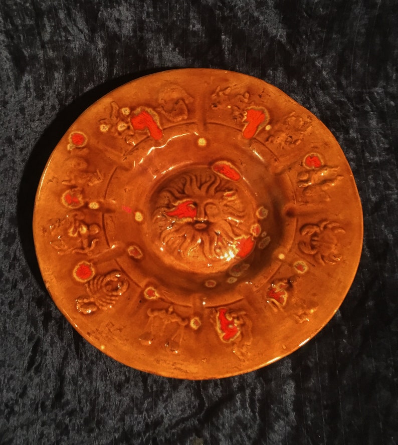 Vintage Large Zodiac Ashtray