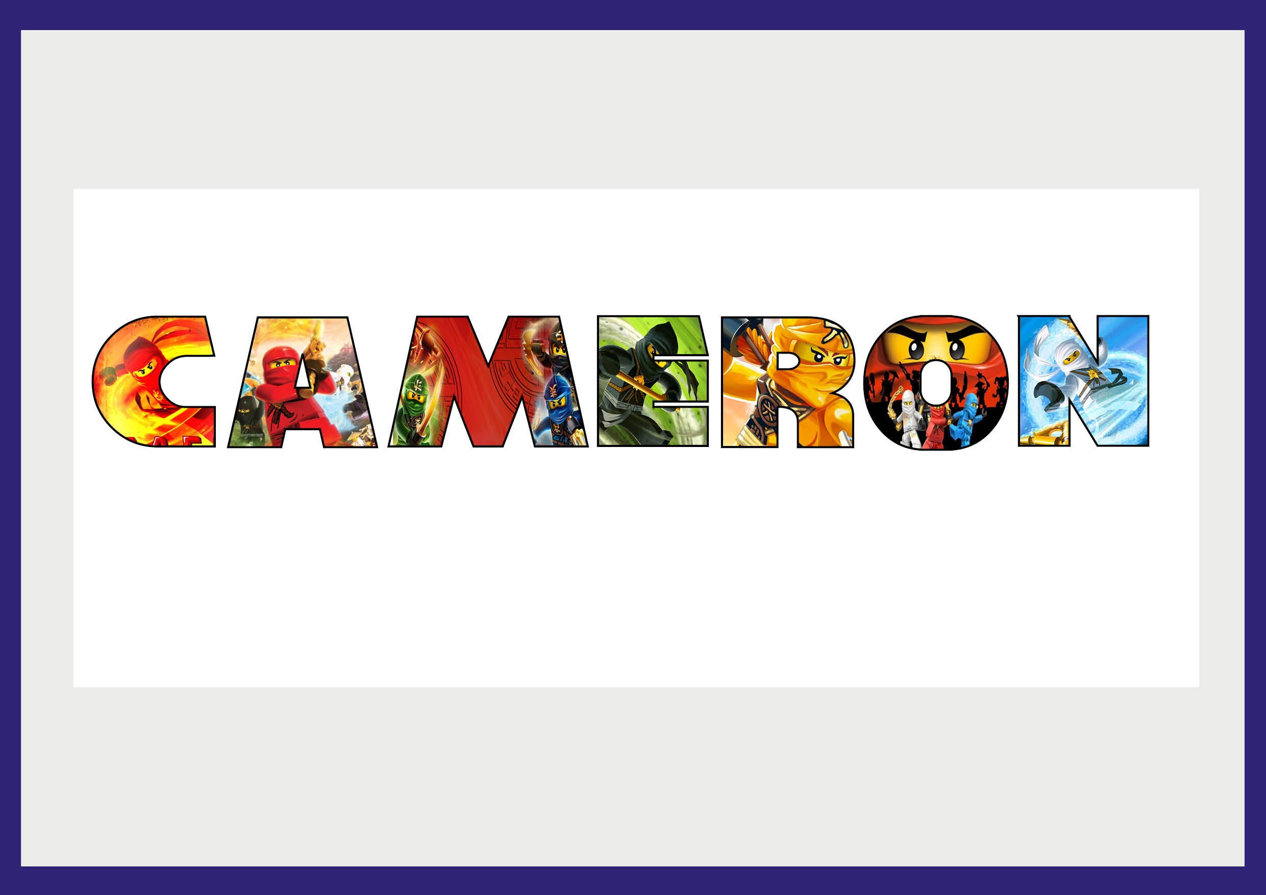 Ninjago personalizada nombre impresi n arte ninjago partido etsy