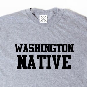 Washington Native T-shirt Place Name Washington Native Shirt Seattle Spokane