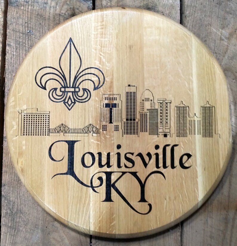 Louisville Kentucky Bourbon Barrel Head Etsy